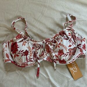 NWT Kona Sol Floral Underwire Bikini Top